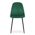 Krzesło ASTI - ciemna zieleń aksamit x 4