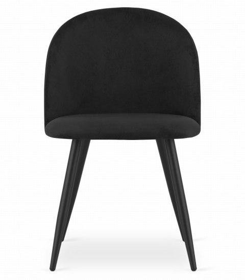 Krzesło BELLO - aksamit czarne / nogi czarne x 1