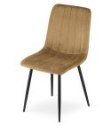 Krzesło LAVA - brązowy aksamit / nogi czarne x 2