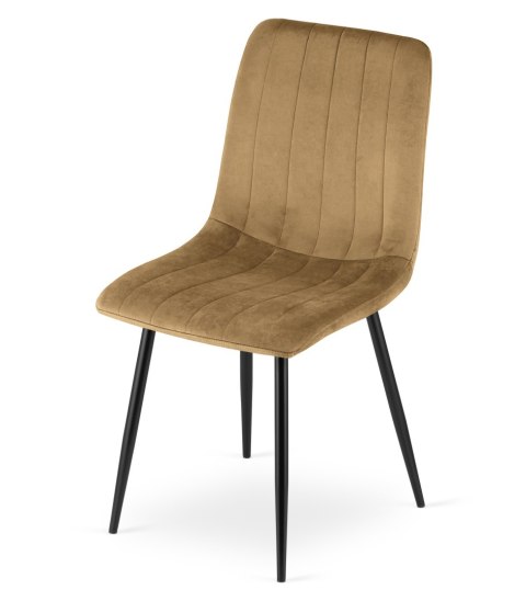 Krzesło LAVA - brązowy aksamit / nogi czarne x 3