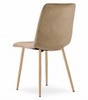 Krzesło LAVA - brązowy aksamit / nogi kolor drewna x 1