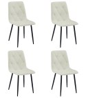 Krzesło LIBRA - beż materiał / nogi czarne x 4