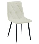 Krzesło LIBRA - beż materiał / nogi czarne x 4