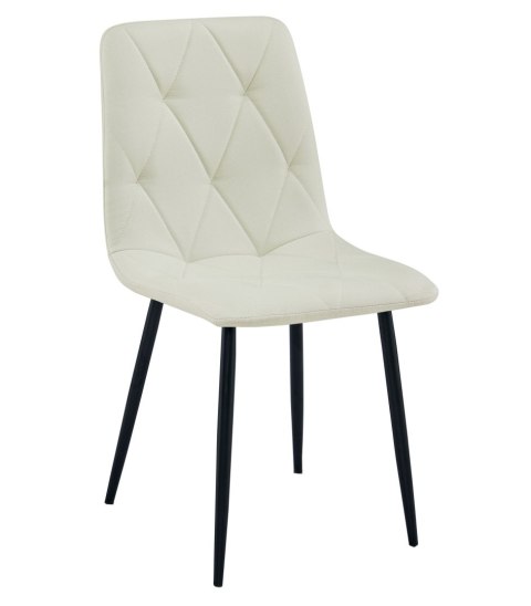 Krzesło LIBRA - beż materiał / nogi czarne x 4