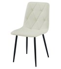 Krzesło LIBRA - beż materiał / nogi czarne x 4