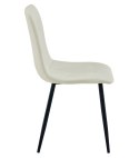 Krzesło LIBRA - beż materiał / nogi czarne x 4