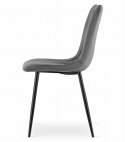 Zestaw stół NP 120x80cm Craft Czarny + 4 krzesła LAVA szare