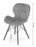 Zestaw stół okrągły TODI 60cm jesion + 2 krzesła LAGO szare