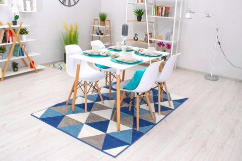 Zestaw stół prostokątny ADRIA 120x80cm biały + 4 krzesła OSAKA białe