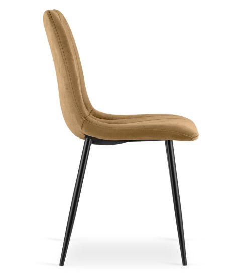 Krzesło LAVA - brązowy aksamit / nogi czarne x 4