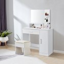 Toaletka kosmetyczna z lustrem nowoczesna biała ModernHome ModernHome