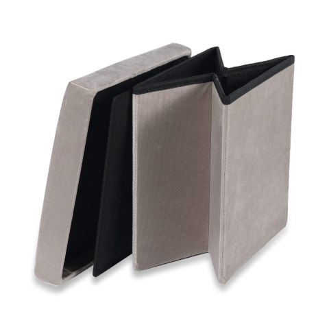 Pufa składana M - 30x30x30cm aksamit beż x 16