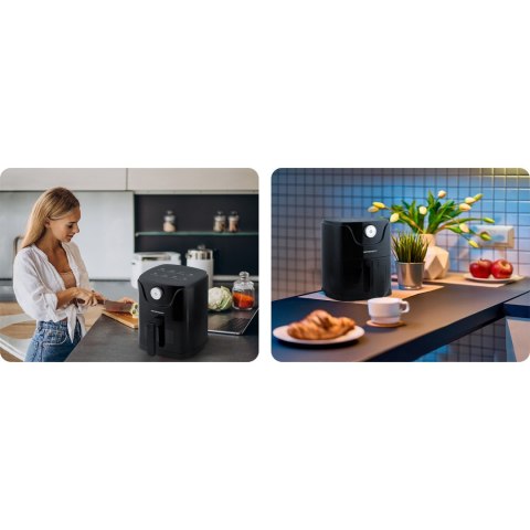 Frytkownica beztłuszczowa Air fryer Berdsen BD-654 czarna