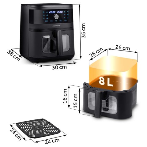 Frytkownica beztłuszczowa Air fryer Berdsen BD-661 czarna