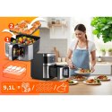 Frytkownica beztłuszczowa Air fryer duża frytownica 9,1l Berdsen 1700 W BD-656 srebrna
