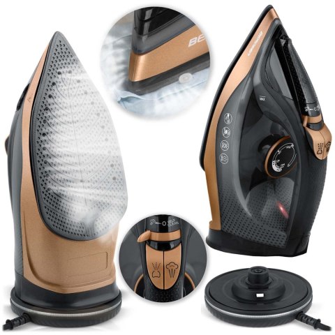 Żelazko bezprzewodowe parowe 2600W Berdsen BD-333 ceramiczna powłoka
