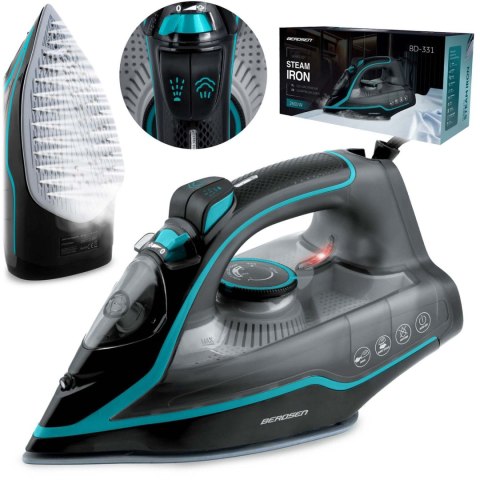 Żelazko parowe 2600W Berdsen BD-331 ceramiczna powłoka praca w pionie