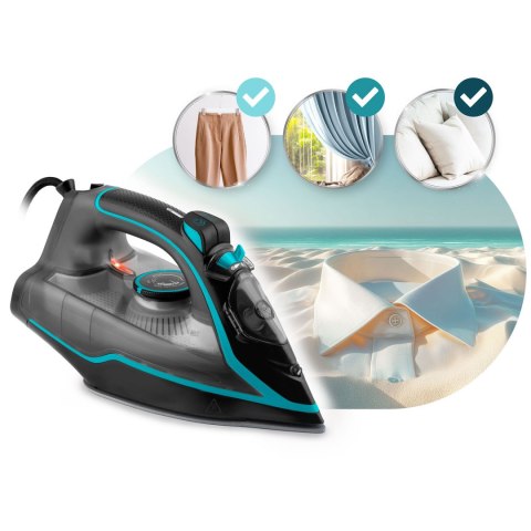Żelazko parowe 2600W Berdsen BD-331 ceramiczna powłoka praca w pionie