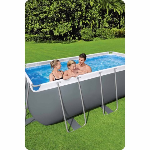 Basen ogrodowy stelażowy 412x201x122 cm 17w1 Bestway 56457N