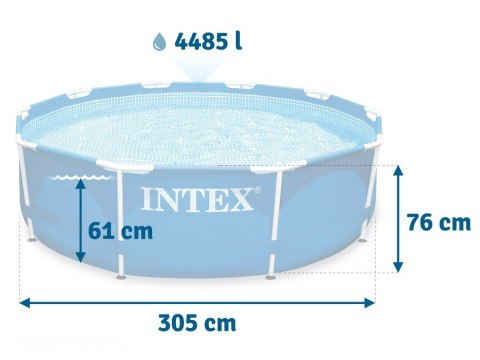 Basen ogrodowy stelażowy 305 x 76 cm INTEX 28200