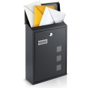 Skrzynka na listy 39x25,5x12 cm czarna HM-864