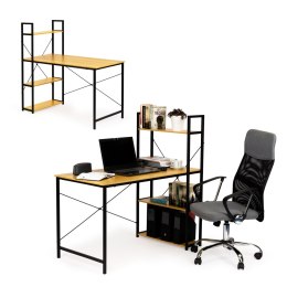 Biurko komputerowe drewniane regał z półkami loft ModernHome