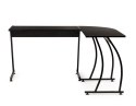 Biurko narożne gamingowe biurowe LOFT szkolny stół czarny ModernHome