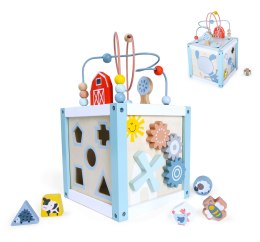 Drewniana kostka edukacyjna sorter +klocki ECOTOYS ECOTOYS