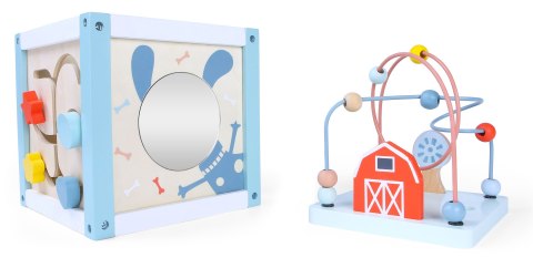 Drewniana kostka edukacyjna sorter +klocki ECOTOYS ECOTOYS