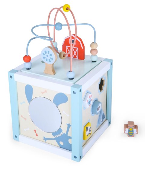 Drewniana kostka edukacyjna sorter +klocki ECOTOYS ECOTOYS