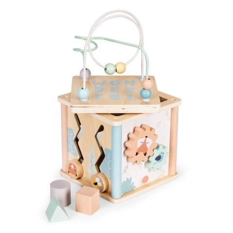 Drewniana kostka edukacyjna sorter klocki ECOTOYS ECOTOYS