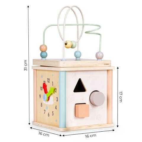 Drewniana kostka edukacyjna sorter klocki ECOTOYS ECOTOYS