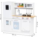 Drewniana kuchnia dla dzieci światło led + garnki ECOTOYS ECOTOYS