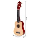 Gitara ukulele dla dzieci drewniana 4 struny nylonowe ECOTOYS ECOTOYS