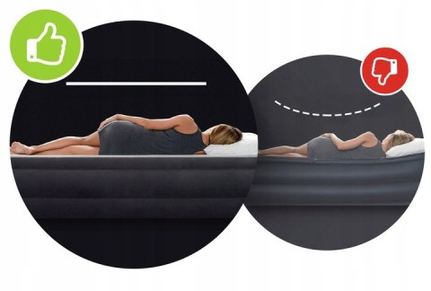 Materac łóżko do spania dwuosobowy z pompką automatyczną 191x137 cm INTEX 67768 INTEX
