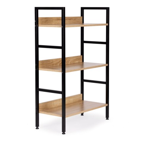 Regał drewniany nowoczesny metalowa rama LOFT 3 półki ModernHome ModernHome