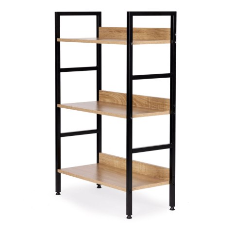 Regał drewniany nowoczesny metalowa rama LOFT 3 półki ModernHome ModernHome
