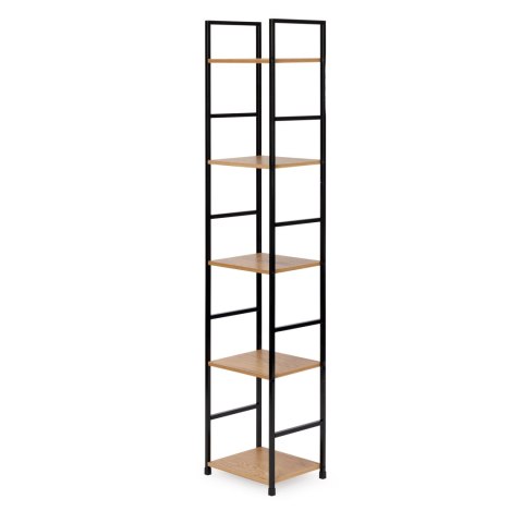 Regał drewniany nowoczesny metalowa rama LOFT 5 półek ModernHome ModernHome