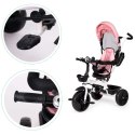 Rowerek trójkołowy spacerówka obracany fotelik 360* różowy ECOTOYS ECOTOYS