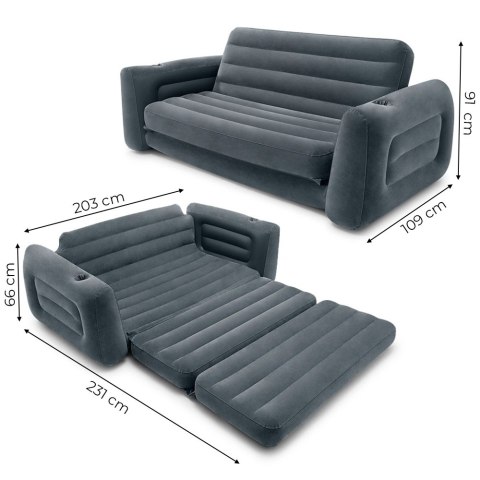 Sofa dmuchana rozkładana duże łóżko materac 2w1 INTEX 66552 INTEX