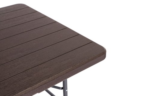 Zestaw cateringowy stół bankietowy 180 cm + 2 ławki brąz MultiGarden MultiGarden