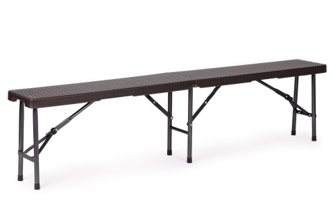 Zestaw cateringowy stół bankietowy 180 cm 2 ławki ratan brąz MultiGarden MultiGarden