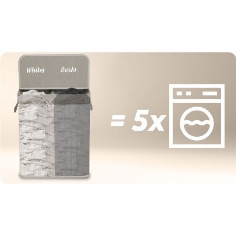 Bambusowy kosz na pranie bieliznę z pokrywą 100 l Massido