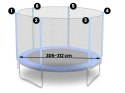 Siatka zewnętrzna do trampolin 312cm 10ft Neo-Sport