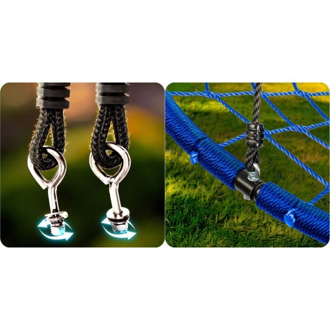 Huśtawka bocianie gniazdo SWINGO 95 cm niebiesko-czerwona