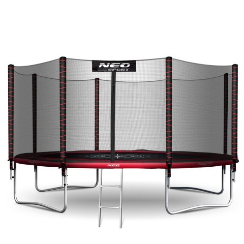 Trampolina ogrodowa 12ft/374cm z siatką zewnętrzną i drabinką Neo-Sport