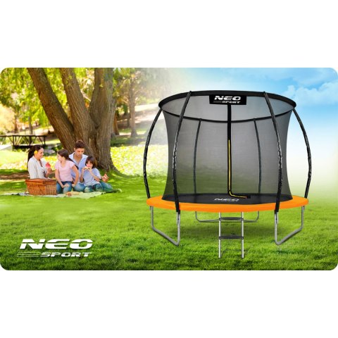 Trampolina ogrodowa profilowana 10ft/312cmz siatką wewnętrzną Neo-Sport
