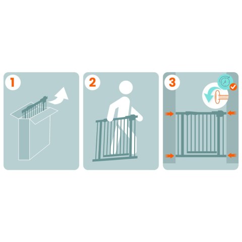 Barierka bramka zabezpieczająca biała Nukido 718000