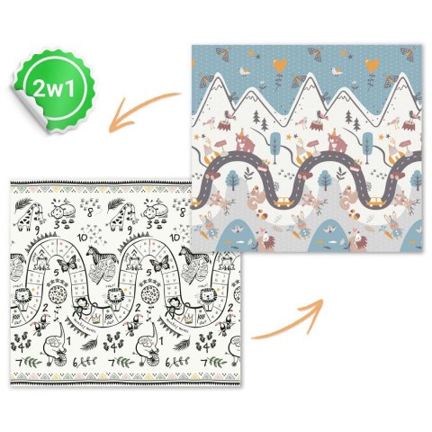 Mata piankowa edukacyjna składana 200 x 180 x 1 cm Nukido NK-340