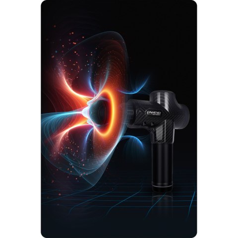 Pistolet do masażu ciała masażer 9 nakładek NS-503 Neo-sport czarny